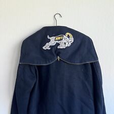 Vintage 80s US Naval Academy USNA Wool Jacket Mens Medium Zip Hood Blue picture