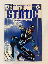 STATIC (1993) #1 Cowan BLUE Variant Cover - FIRST APPERANCE Static Shock  picture