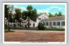 Skowhegan ME-Maine, Theatre And Inn, Lakewood, Antique, Vintage c1932 Postcard picture