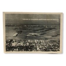 1950s Travel Souvenir B&W Photo Card Airview of Causeways Linking Miami Beach FL picture