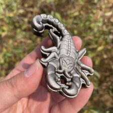 1pc  Flash Silver Obsidian Scorpion Carving Healing Crystal Scorpion Carving picture