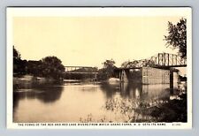 Grand Forks ND-North Dakota, The Forks Red Lake Rivers, Vintage Postcard picture