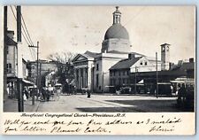 Providence Rhode Island Postcard Beneficient Congregational Church 1907 Vintage picture