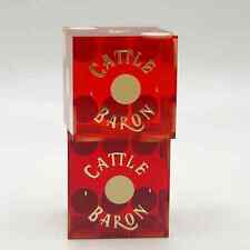 Rare Vintage Cattle Baron Casino Las Vegas Gambling Pair of Dice  picture
