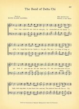 DELTA CHI Fraternity Vintage Song Sheet c1941 