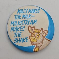 Vintage Milly Milk Milkstream Shake Badge 55mm Diameter picture