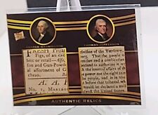 2022 Pieces of the Past Dual Relic George Washington Thomas Jefferson DR-2 picture
