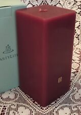 PartyLite RASPBERRY / MULBERRY 3 x 6 Square Pillar Candle K0628 New NIB HTF picture