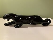 Vtg Royal Haegar Black Panther Prowling Ceramic Figure Sculpture Pottery 12 7/8” picture