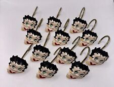 1997 Betty Bop Collectable Shower Curtain Hooks Vintage picture