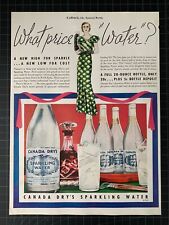 Vintage 1933 Canada Dry Sparkling Water Print Ad picture