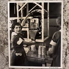1930's Dick Whittington Photo Los Angeles SoCal Girl Working Peanut Machine picture