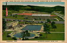 Postcard: K-34 LEGION POOL WITH CIVIC AUDITORIUM AND J. FRED JOHNSON P picture
