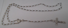 Chapel STERLING SILVER  Catholic Rosary Cross Vintage 1950 OR OLDER AWSOME picture