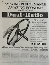 1934 Auburn Automobiles Steering Wheel Dual-Ratio Indiana Cord Corp VTG Print Ad picture