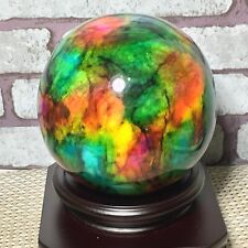 Taiwan seven-color natural jade original stone spherical office decoration 1651g picture