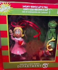 Department 56 Grinch with Max & Cindy-Lou Stole Christmas Two Ornaments in Box picture