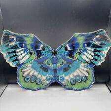 Vtg HJ Stotter Settings Butterfly Tray Platter Melamine Plastic 17”x 11” MCM picture