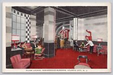 Silver Lounge Marlborough Blenheim Atlantic City New Jersey VTG Linen Postcard picture