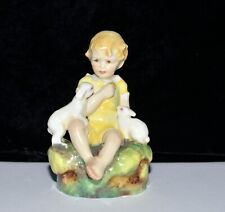 FLAW Royal Worcester * THE DANDELION * Girl With Rabbits, #3084, Glued Head picture