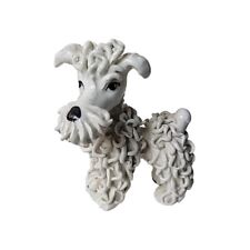 Italian Spaghetti Vintage Mid Century Ceramic Standing Poodle Dog Italy 5” picture