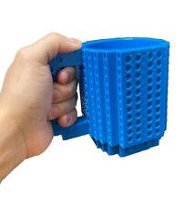 Blue Lego Cup, coffee mug. Fits lego pieces while drinking picture