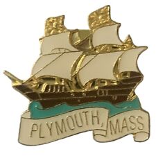 Vintage Plymouth Massachusetts Mayflower Travel Souvenir Pin picture