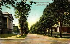 1907. W. WAYNE ST. FROM WEBSTER. FT WAYNE, IND. POSTCARD. SZ9 picture