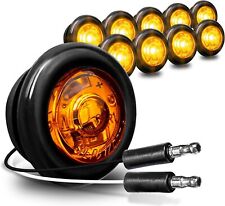 1 To 10 Pc 3/4 round Amber Trailer LED Marker Light [3 Wire/Drl & Turn Signal] picture