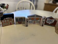 VTG Lot 6 The Cats Meow Faline Village Mixed Wooden Ohio Hershey’s 80’s-2000’s picture