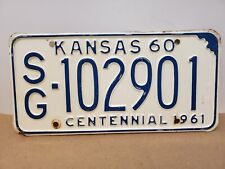 1960 KANSAS State Shape License Plate - SEDGWICK COUNTY SG Nice Condition  picture