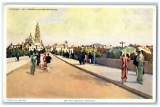 c1920's On The Puente Cabrillo Tourist San Diego Panama California Expo Postcard picture