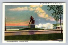 Gloucester MA-Massachusetts, Scenic View Fisherman's Memorial Vintage Postcard picture
