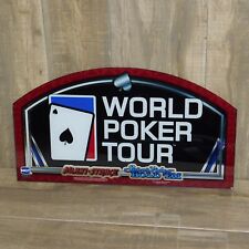 Vintage 2006 IGT WORLD POKER TOUR Casino Gambling Slot Machine Glass 23 X 12.5 picture