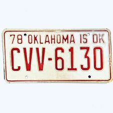 1978 United States Oklahoma Oklahoma is OK Passenger License Plate CVV-6130 picture