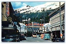 c1960's Colorful View Of Mission Street Salmon Capital Ketchikan Alaska Postcard picture