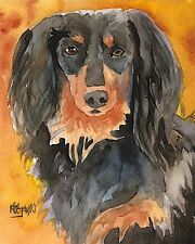 Dachshund Dog 8x10 Art PRINT Signed by Artist Ron Krajewski Painting picture