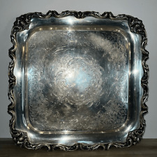 Vintage International Silver Orleans Silver Plate Square Serving Tray Heirloom picture