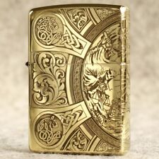 Zippo lighter 204B Classic Four Knights of Apocalypse 4 sides Carve Free 3 Gifts picture