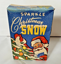 Vintage Sparkle Christmas Snow in Original Box w/ Santa Claus Ground Mica picture