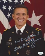 GENERAL MICHAEL FLYNN SIGNED 8X10 PHOTO JSA picture