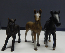 Schleich Horses Pony Foal LOT Black Brown Tan White 3