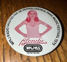 Vintage Blondie 2” Pinback 1979 NY Central Park Music Festival 95.5 WPLJ picture