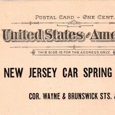 1890s New Jersey City Car Spring Rubber Company Cor Wayne Brunswick Railway Ave picture