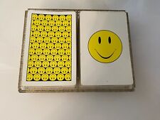 Vintage Stancraft 1960s Smiley Faces Playing Cards for Henry M Rogers in Box GUC picture
