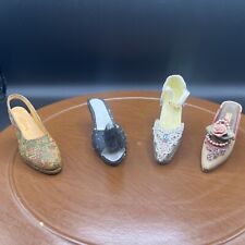 Miniature Victorian Fashion Lady Shoes Ceramic Vtg Queen Heels  Ornate picture