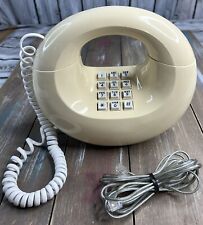 CLEAN Vintage Cream Western Electric Donut Push Button Sculptura Telephone LOOK picture