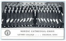 1951 Nordic Cathedral Choir Luther College Poses Decorah Iowa Vintage Postcard picture