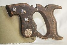 Old Vintage Warranted Superior  Hand Rip Saw w/26” Blade 6 ppi  U.S.A picture