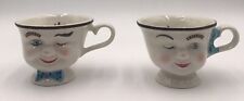 2 Bailey's Irish Cream Coffee Cups Mr Mrs Yum Winking Face Set.+ MORE picture
